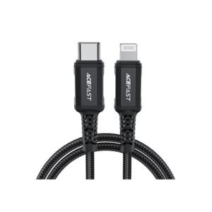 C4-01 USB-C to Lightning aluminum alloy charging data cable,black (1.8m